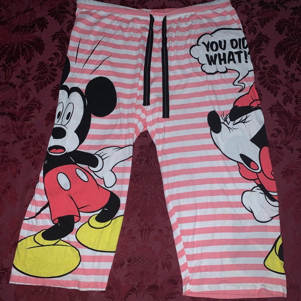 2X Disney Minnie and Mickey Mouse pajama pants